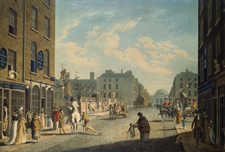 Capel Street, Dublin, by Thomas Malton. Dublin, Ireland, 1800