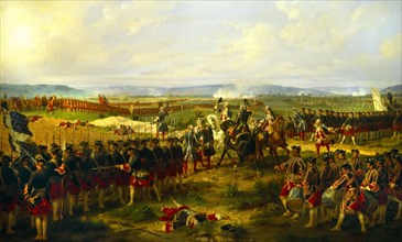 The Battle of FonteNy of 1745, by FHE Philippoteaux. France, 19th century