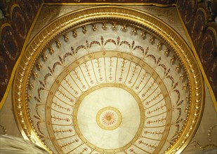 The State Bed, detail of the dome, by Robert Adam. London, England late 18th century