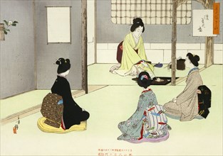 Making The Tea, by MizuN Toshikata. Japan, 19th-20th century