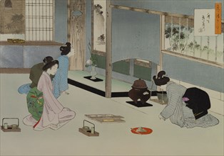 Tea Ceremony, by MizuN Toshikata. Japan, 19th-20th century