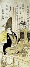 The Kyoka Poet Narutaki-N-Otondo, by Kitao MasaNbu. Japan, 18th-19th century
