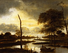 River Views, Evening, by Aert Van Der Neer. Amsterdam, The Netherlands, 17th century