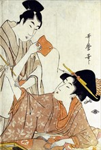 A Tanzaku Prayer-paper for the Star Festival, by Kitagawa Utamaro. Japan, 18th-19th century