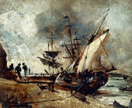 Constable, Navire sur l'Orwell, près d'Ipswich