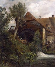 A Watermill at Gillingham, by John Constable. Dorset, Engalnd, 1823-1827