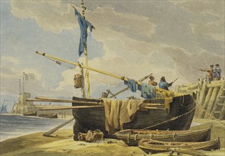 Boats with Fishermen, by J.M.W. Turner. England, 18th-19th century