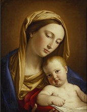 Virgin and Child, by Sassoferrato. Italy, 17th century