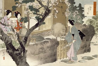 Guests Arriving, by MizuN Toshikata. Japan, 19th-20th century