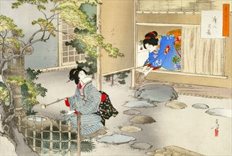 The Entrance to the Tea Room, by MizuN Toshikata. Japan, 19th-20th century