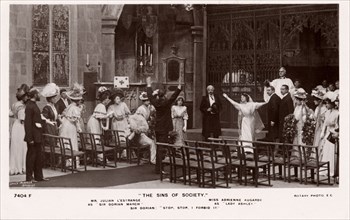 The Village Church scene from The Sins of Society at the Drury Lane Theatre, photo Daily Mirror.