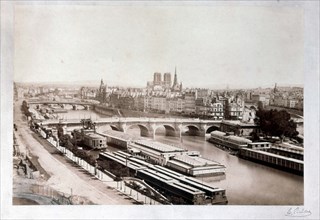 Baldus, Paris, Overall view taken from the Pont des Arts