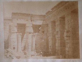 Le Gray Gustave, Egypte, Temple à Thèbes, les colonnes