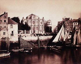 Le Gray Gustave, Le Havre, Voilier à quai et vue du musée
