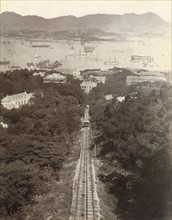 View of Hong Kong (China) taken from the funicular