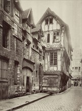View of a street of Rouen, France