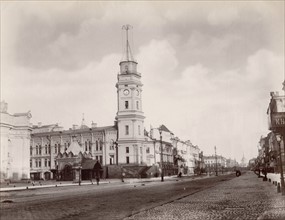Russie, Hôtel de Ville et perspective Nevski à Saint-Pétersbourg