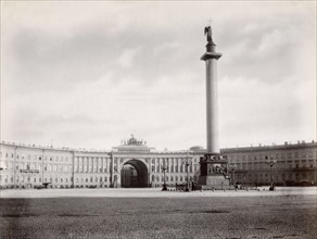 Russia, General Staff headquarters and Alexander Column in St. Petersburg