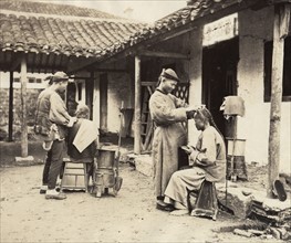 China, mobile hairdressers in the countryside