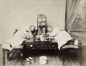 Chine, fumeurs d'opium