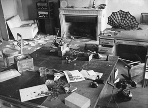 Room converted into an office, in a town house occupied by the Gestapo in Paris