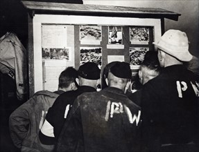 German prisoners are informed of the atrocities carried out by their fellow countrymen (1945)