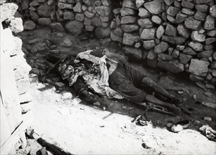 Dead soldier during the war in Algeria