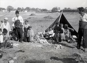 A gypsy camp in Bulgary, 1938