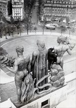 Statues at the Chaillot palace in Paris, 1938