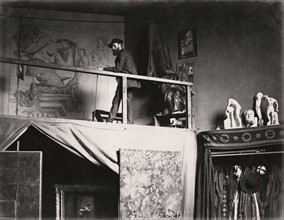 Jean-Paul Laurens in his studio
