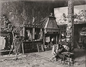 Cesare Auguste Detti dans son atelier
