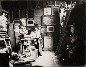 Amédée Doublemard dans son atelier