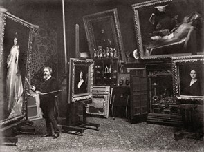 Carolus-Duran in his studio