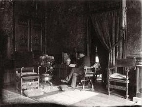 François Flameng dans son atelier