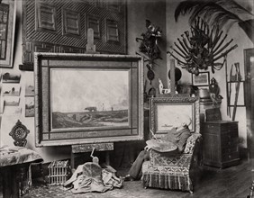Charles-Théodore Frère dans son atelier