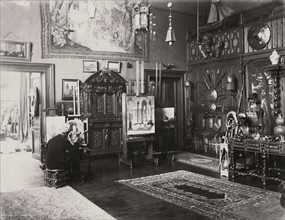 Jean-Léon Gérôme in his studio