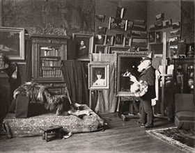 Jean-Jacques Henner  in his studio