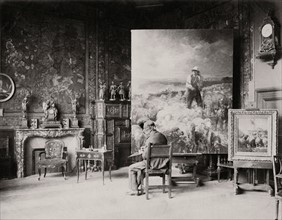 Charles Jacque dans son atelier