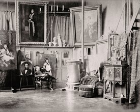 Félix-Henri Giacomotti in his studio