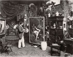 Henri-Pierre Jamet dans son atelier