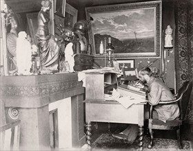 Paul Léon Jazet in his studio