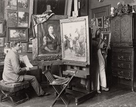 Paul Lazerges in his studio