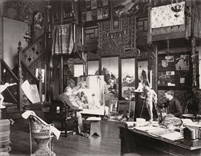 Jean-Jules-Antoine Lecomte du Nouÿ dans son atelier