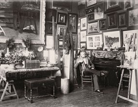 Georges Cain in his studio