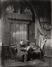 Léon-Maxime Faivre dans son atelier