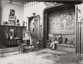 Albert Pierre Dawant in his studio