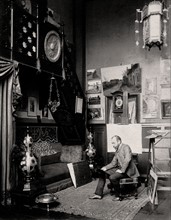 Albert Fourié in his studio