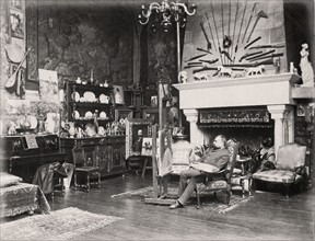 Edouard Debat-Ponsan in his studio