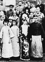 Pu Yi in Tianjin, at a birthday ceremony, in the 1920s