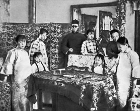Pu Yi with his brothers and sisters in Tianjin, in the 1920s